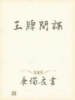 《王牌间谍》小说封面