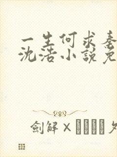 一生何求秦菲雪沈浩小说免费阅读全文