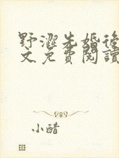 野涩先婚后爱全文免费阅读笔趣阁