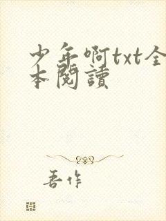 少年啊txt全本阅读