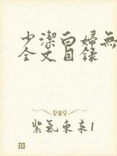 少洁白妇无删减全文目录