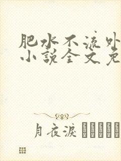 肥水不流外人田小说全文免费阅读1