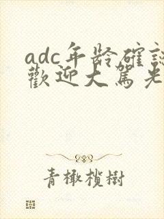 《adc年龄确认欢迎大驾光临小说》小说封面