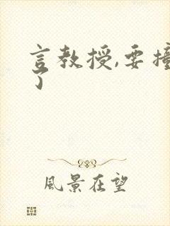 言教授,要撞坏了