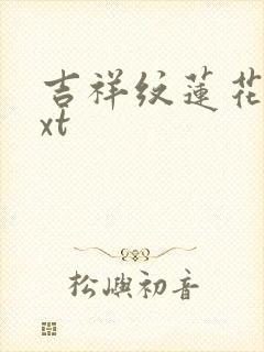 吉祥纹莲花楼txt