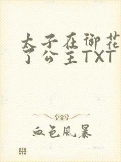 太子在御花园要了公主TXT