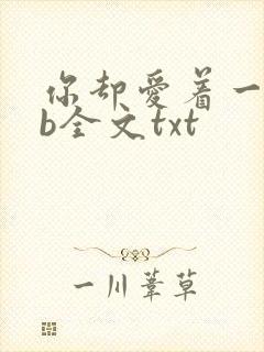 你却爱着一个sb全文txt