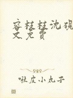 容枝枝沈砚书全文免费