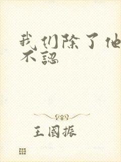 我们除了他谁都不认