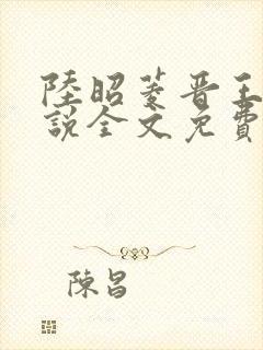 陆昭菱晋王的小说全文免费阅读