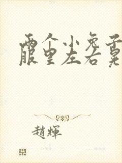 两个小兔子在衣服里左右晃