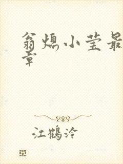 翁熄小莹最新节章