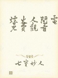 烟火人间电视剧免费观看