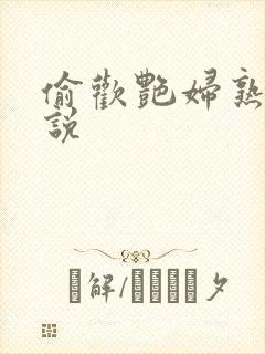 偷欢艳妇熟女小说