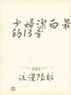 少妇洁白最刺激的13章