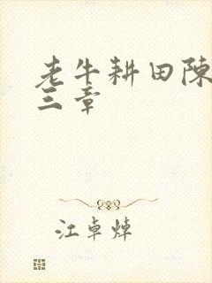 老牛耕田陈雪第三章