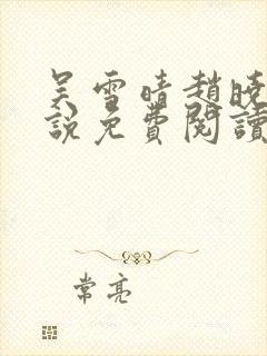 吴雪晴赵晓东小说免费阅读