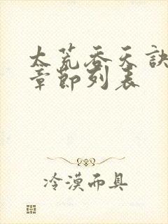 太荒吞天诀最新章节列表