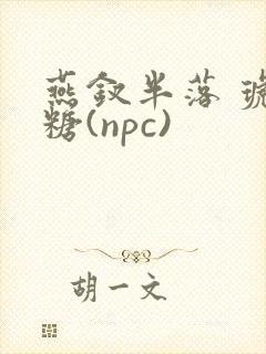 燕钗半落 琥珀糖(npc)