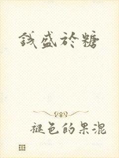 钱盛于糖封面