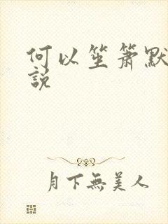 何以笙箫默 小说