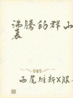 沸腾的群山演员表