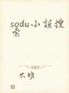 sodu小说搜索