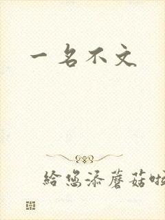 一名不文