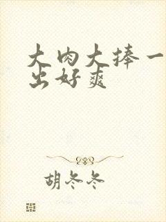 大肉大捧一进一出好爽