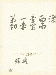 《第一章白洁少妇初尝云雨》小说封面