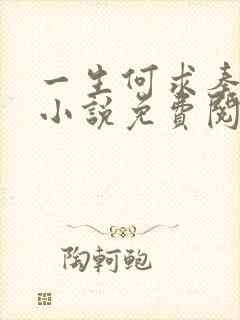 一生何求秦菲雪小说免费阅读