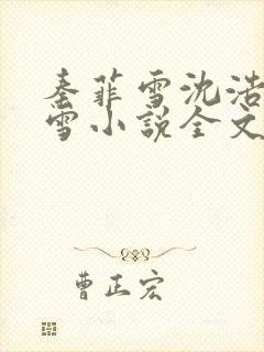 秦菲雪沈浩秦菲雪小说全文免费阅读求书封面