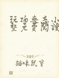 玩物丧志小说完整免费阅读笔趣阁无弹窗