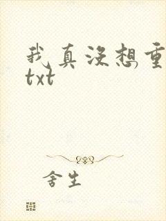 我真没想重生啊txt