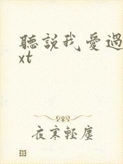 听说我爱过你txt