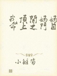 我顶开妈妈的生命上之门目录封面