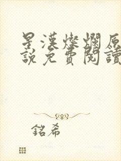 星汉灿烂原著小说免费阅读