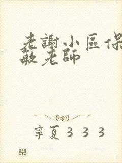 老谢小区保安赵敏老师