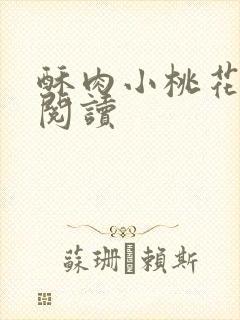 酥肉小桃花全文阅读