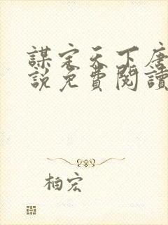 《谋定天下唐诚小说免费阅读》小说封面