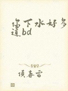 你下水好多下水道bd