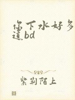 你下水好多下水道bd