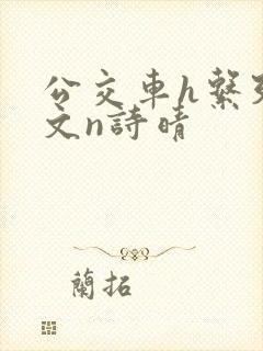 公交车h系列辣文n诗晴