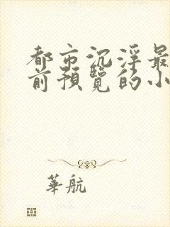 都市沉浮最快超前预览的小说3030