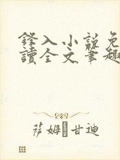 锋入小说免费阅读全文笔趣阁