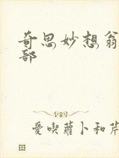 奇思妙想翁十三部