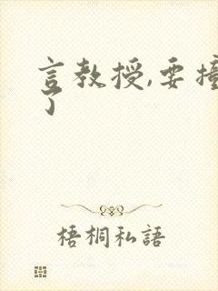 言教授,要撞坏了