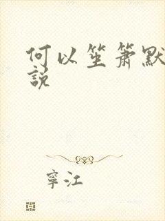 何以笙箫默 小说