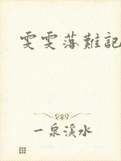 雯雯落难记封面