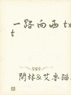 一路向西 txt